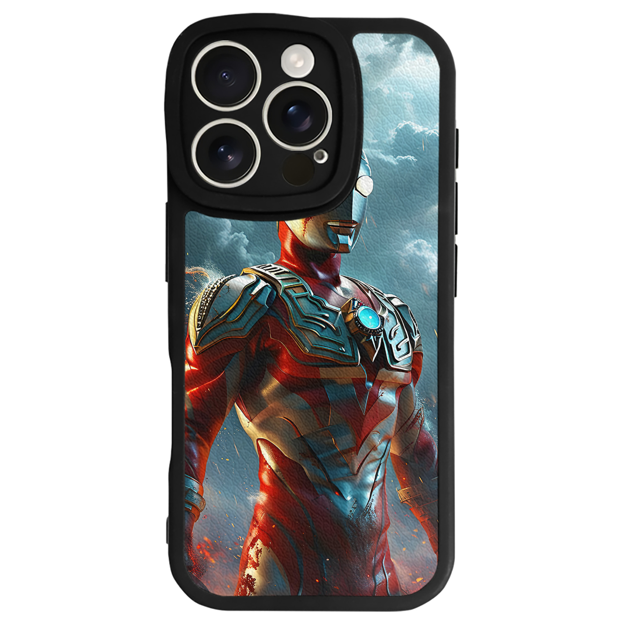 （画像用） ウルトラマン Ultraman 【iPhone 16シリーズ対応】シリコンスマホケース（レザー調） 材質：シリコン
